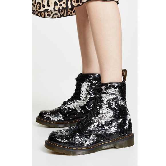 Dr. Martens Shoes - Rare Dr. Martens 1460 Pascal Sequin Boots NIB